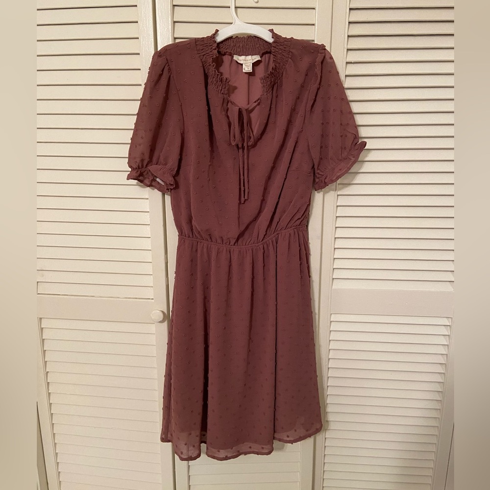 Mauve/purple dress with slip, size medium